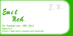 emil meh business card